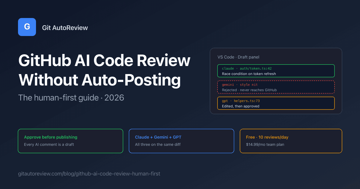 GitHub AI Code Review Without Auto-Posting: The Human-First Guide (2026)